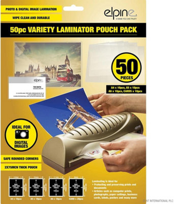 Pack Of 300PC Crystal Clear Laminating Pouches Set - Mix Variety Of Sizes, Image Lamination Pouch