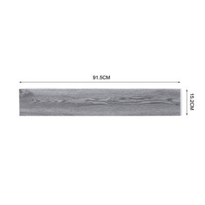 Pack of 36 Wood Grain Effect Self Adhesive Vinyl Flooring, Peel & Stick Vinyl Floor Tiles Covering 5m²