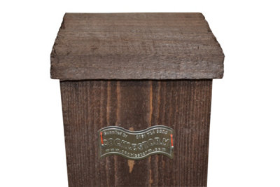 Pack of 4 - 1ft Dipped Chestnut Brown Timber Garden Fence Post ...