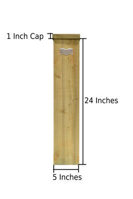 Pack of 4 - 2ft Tanalised/Pressure Treated Timber Garden Fence Post Extension - 18.50 Each