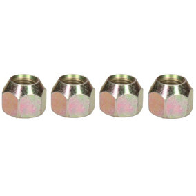 Pack of 4 3/8" UNF Conical Wheel Nuts Nut For Trailer Suspension Hubs Trailers