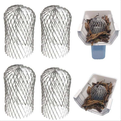 Pack of 4 Adjustable 15 cm Aluminium Gutter Guards for Debris Protection