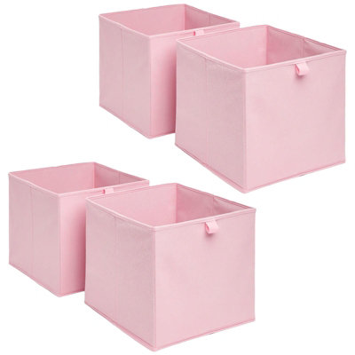 Pack of 4 Folding Storage Organiser Cube Home Laundry Box