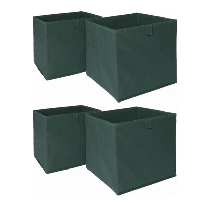 Pack of 4 Folding Storage Organiser Cube Home Laundry Box
