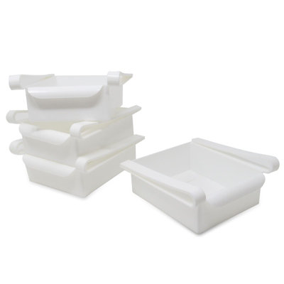 Lot De 4 étagères à Bouteilles Transparentes - Organiseur Empilable Pour Frigo, 20,5x12x11 Cm - 7