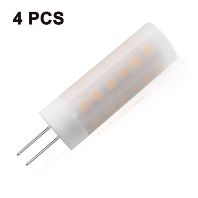 Pack of 4 G4 LED Bulbs with Flickering Flame Effect, 12V to 24V DC ...