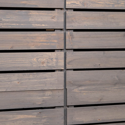 Pack of 4 Grey Washed Back Panels For SA-BINS3 Double Bin Storage - 5