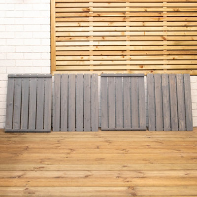 Pack of 4 Grey Washed Back Panels Only For SA BINS3 Double Bin Storage