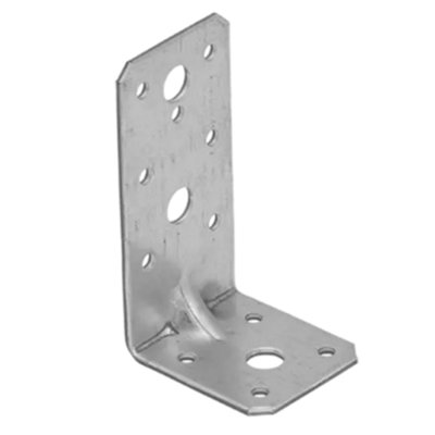 Pack of 4 - Heavy Duty Galvanised 2.5mm Thick Reinforced Angle Bracket ...