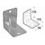 Pack of 4 Heavy Duty Galvanised Reinforced Angle Brackets 105x105x90mm