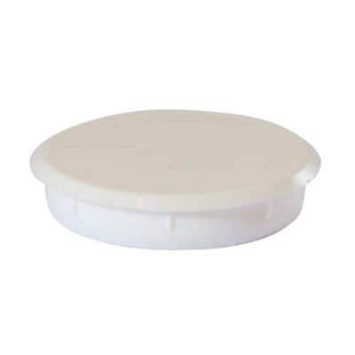 Pack of 4 Hinge Hole Cover Covers - White 35mm