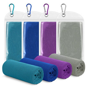Pack of 4 Instant Cooling Microfibre Towels