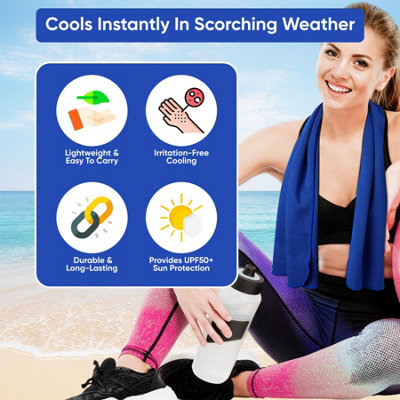 Pack of 4 Instant Cooling Microfibre Towels - 5