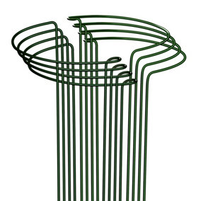 Pack Of 4 Plant Support Stakes Supports for Flowers 20 x 35cm - GREEN