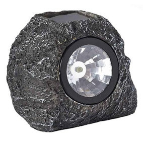 Pack of 4 Smart Garden Solar High Performance Super Bright 3 Lumen Spotlight Garden Path Granite Rock