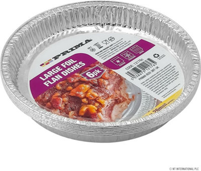 Pack Of 48 Disposable Large Foil Flan Dishes Aluminium Round Foil Pans Disposable Foil Baking Trays