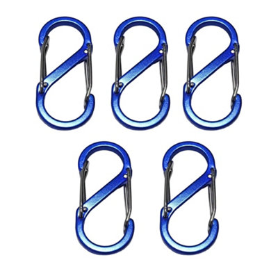 5/10/50/100pcs Carabiner Keychain Alluminum D-ring Buckle