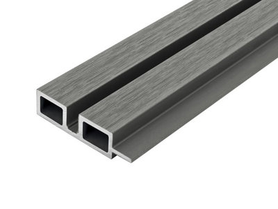 Pack of 5 Cladco 2.5m Stone Grey Double End Profile Trims Composite ...