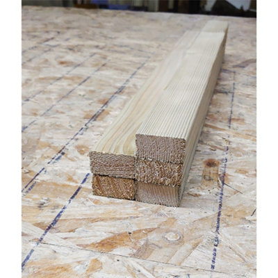 PACK OF 5 - Deluxe 44mm Pressure Treated Timber Tongue Framing - 2.4m Length (44mm x 28mm)