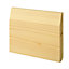 PACK OF 5 - Dual Purpose Chamfered & Bullnose Natural Pine Skirting- 19mm x 167mm - 3.6m Length
