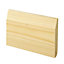 PACK OF 5 - Dual Purpose Large Round/Chamfered Pine Skirting - 15mm x 95mm - 2.4m Length