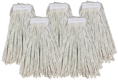 Pack of 5 Heavy Duty Replacement Kentucky Cotton Yarn Mop Head- Large Size