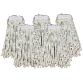 Pack of 5 Heavy Duty Replacement Kentucky Cotton Yarn Mop Head- Large Size
