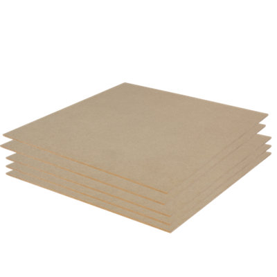 Pack of 5 Laser Compatible MDF Boards 400mm x 400mm x 4mm