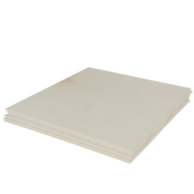 Pack of 5 Laser Plywood Poplar Sheets 400mm x 400mm x 3mm