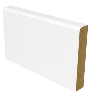 PACK OF 5 - Pencil Round White Primed MDF Architrave - 18mm x 69mm x 2100mm