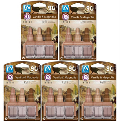 Pack of 5 Plug-In 3volution Air Freshener Refills Compatible with Ambi ...