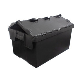 Pack of 5 Recycled Plastic Storage Boxes - 53L, Made in the UK from 100% Recycled Material, Perfect for Loft Storage