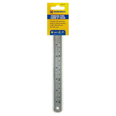 Pack Of 5 Stainless Steel Ruler Metal Set 6 Inch Engineers Measuring Rule Hand Tool 150mm