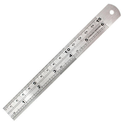 Pack Of 5 Stainless Steel Ruler Metal Set 6 Inch Engineers Measuring Rule Hand Tool 150mm