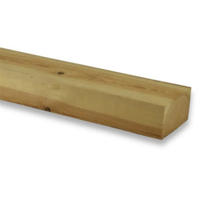 PACK OF 5 (Total 5 Units) - 100mm x 150mm (6" x 4") Sawn Timber Carcassing Wood Softwood Timber - 1.2m Length