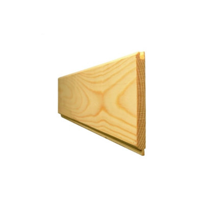 PACK OF 5 (Total 5 Units) - 19mm Redwood Tongue And Groove Cladding Vjoint Board - 125mm (W) x 4800mm (L)