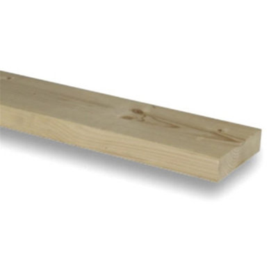 PACK OF 5 (Total 5 Units) - 38mm x 150mm (35mm x 145mm Finish) Planed All Round Redwood Timber - 3.6m Length