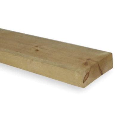 PACK OF 5 (Total 5 Units) - 47mm x 125mm (5" x 2") Sawn Timber Carcassing Wood Softwood Timber - 4.8m Length