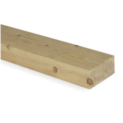 PACK OF 5 (Total 5 Units) - 50mm x 125mm (45mm x 120mm Finish) Planed All Round Redwood Timber - 4.2m Length