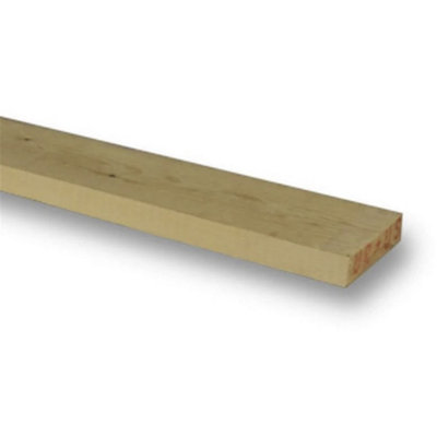 PACK OF 5 (Total 5 Units) - 50mm x 150mm (6" x 2") Sawn Redwood Timber - 3.6m Length