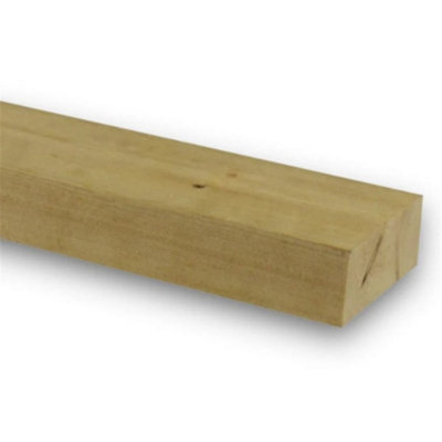 PACK OF 5 (Total 5 Units) - 75mm x 125mm (4" x 3") Sawn Timber Carcassing Wood Softwood Timber - 4.2m Length