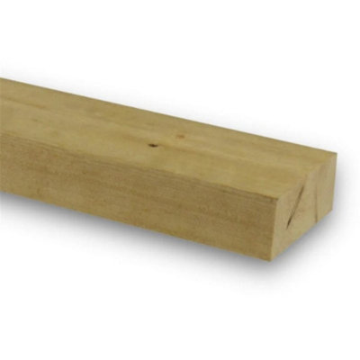 PACK OF 5 (Total 5 Units) - 75mm x 125mm (5" x 3") Sawn Timber Carcassing Wood Softwood Timber - 2.4m Length