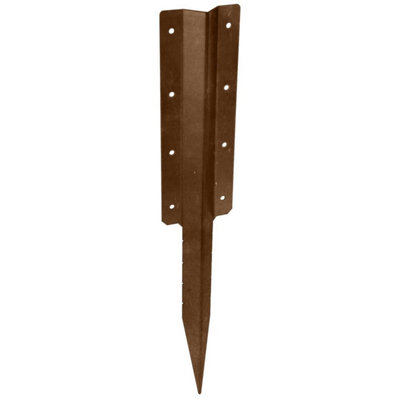 Pack of 5 (Total 5 Units) - Double Sleeper Straight Support Spike - Brown - 660mm (L)