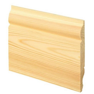 PACK OF 5 (Total 5 Units)  - Dual Purpose Torus & Ogee Pine Skirting 19mm x 167mm - 4200mm Length