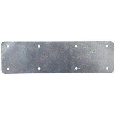 Pack of 5 (Total 5 Units) - Long Internal Sleeper Straight Flat Support Plate - Galvanised - 350mm (L)