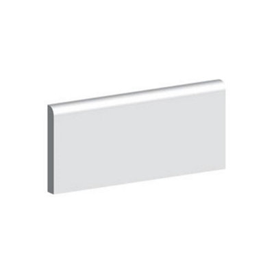 Pack of 5 (Total 5 Units) - Moisture Resistant MDF Primed Skirting Board - One Edge 9mm - 18mm (W) x 94mm (H) - Length 4400mm