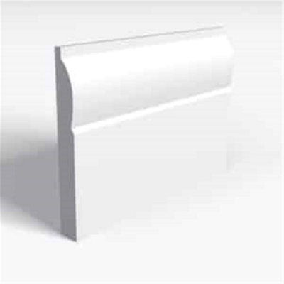 Pack of 5 (Total 5 Units) - Moisture Resistant MDF Primed Sunrise Skirting Board - 18mm (T) x 94mm (H) x 4200mm (L)