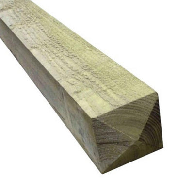 Pack of 5 (Total 5 Units) - Premium Green 4 Way Weather Treated Timber Post - 200mm (W) x 200mm (H) x 2400mm (L)