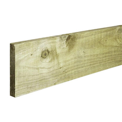 Pack of 5 (Total 5 Units) - Premium Green Treated Gravel Board - 22m (W) x 150mm (H) x 3600mm (L)