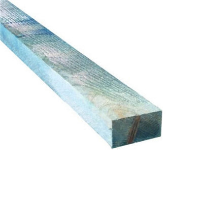 Pack of 5 (Total 5 Units) - Treated Blue/Yellow Roofing Batten BS5534 - 25mm (W) x 50mm (H) - Length 3600mm